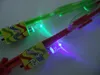 Toy Helicopter Flash Arrows Rubber Band Party Gift LED Amazing Flying Outdoor Shining Rocket Light Slingshot Elastic Rotating Flying Arrow For Children