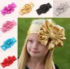 50pcs metal color latest BOW hair band bronzing headband Baby Metallic big bow elastic headband Vintage Head Wrap Hair Accessories FD6540