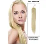 2015 najlepiej sprzedający się Virgin Brazilian Micro Loop Hair Hair Extensions 1,0 gram na pasmo 150 pasm na opakowanie #613 Bleach Blonde DHL Free Shpping