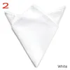 Taschenquadratischer Taschentuch für Herrenkerchief-Krawatten-Accessoires Solid Hanky ​​Square Tuch Herrenhandki Weiß Schwarz 5pcs / lot
