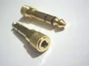 50PCS gold Headphone Adapter Stereo 1/4 Inch (6.3mm) Male to 1/8 Inch (3.5mm)