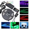 Nyaste Musik LED Strip Light 5M 5050 SMD RGB Strips 12V Musik Sound Sensor LED Strip Light Waterproced IR Controller 20 NEJDS innehåller adapter