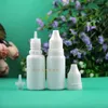 10ML 15ML 30ML 120ML LDPE WHITE COLOR Plastic Dropper Bottles With Tamper Proof Caps & Tips Safe Squeezable thin nipple 100 pieces