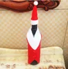 Torby wina Wakacje Santa Garnitur Xmas Prop Wina Butelka Pokrywa Ornament Craft Boże Narodzenie Boże Narodzenie Butelka Wina Okładka Dekoracje CT06