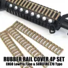 Tactical 7 "Picatinny Ladder Rail Gummi Covers (Pack of 4) Black / Tan