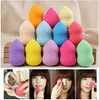 100pcs/lot face bottle gourd sponge smooth pro beauty makeup powder puff mix color women gift 60*40mm6475418