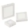 Dimbar 9W 15W 21W Round / Square LED Panel Ljus yta Monterad LED Downlight Lighting LED tak Spotlight Gratis frakt