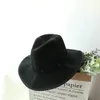 2018 Nieuwe Koreaanse stijl Autumn Women Flat Jazz Hat Fashion Wol Filable Panama Fedora Caps Adult unisex Winter Hats258i