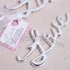 Gratis frakt 100pcs Silver / Gold Love Bottle Opener Bröllop Favoriter Engagement Party Souvenir Event Gifts Anniversary Ideas Bridal Shower