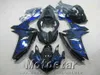 7 regalos carenados de plástico para YAMAHA YZF R1 2007 2008 kit de carenado de plástico YZF-R1 07 08 llamas azules en negro conjunto de motos YQ45