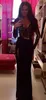 Black Lace Long Sleeve Prom Dresses Floor Length Sexy Mermaid Evening Dresses Side Slit Long Party Dresses With Long Sleeves