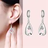 925 Sterling Silver Plated Earrings Cubic Zirconia Diamond Stud earing för kvinnor mode E614