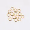 wholesale 200pcs acciaio inossidabile aperto anello di salto anello diviso 5x1mm / 6 * 1mm / 7 * 1mm / 8 * 1mm ricerca di gioielli argento lucido moda oro fai da te