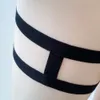 Nieuwe 2018 Women39s Sexy Punk Goth Harajuku Fetish Pentagram Gothic Garter Belt Band Band Harness Suspender Garter Lingerie9607466