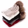 Winter faux bont pompom bal gebreide mutsen hoed voor pasgeboren baby kinderen wollen warme twist haak caps xmas cadeau