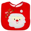 Nouveau bébé de Noël Bibs Nouveau-né bébé Père Noël bonhomme de neige Bavoir enfant en bas âge Saliva Ours serviette brodée Babero cadeau de Noël