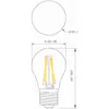 Cobertura de vidro 4W LED Bulbo de filamento decoração decorativa interior E27 B22 E14 LED Lâmpada Lâmpada de Filamento