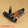 sellBOOKWORM 675 silver flower amber celluloid fountain pen stationery writing ink pen3170572