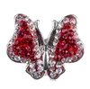 NSB2194 Mode Butterfly Snap Smycken Snap Knappar För Knappar Jewellry Fashion DIY Charms Crystal Snaps Metal Knappar