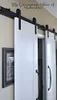 Frete grátis porta deslizante dupla de madeira de celeiro resistente moderno kit de hardware para porta de celeiro deslizante preta de madeira