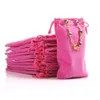 Velvet Gift Pouch 10x15cm4x6 tum Pack med 50 halsbandsarmband Bangle smycken Drawstring Bag281V