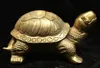Kina Fengshui Bronze Brass Lucky Lycklig Longevity Tortoise Turtle Statue A
