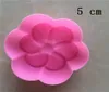 200PCS / parti 5cm Begonia blommor formade silikonformar DIY hand tvål mögel silikon kaka mögel fondant kaka dekorationsverktyg