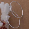 High quality 925 sterling silver hoop earrings large diameter 5-8CM fashion party jewelry pretty cute Christmas gift free shipping 1343