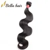 Perulu İnsan Bakire Saç Paketi Vücut Dalgası Dalgalı Saç Uzatma Tam Paketler% 100 İşlenmemiş Remy Weft 8-34inch 4pcs Bellahair