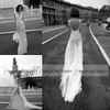 섹시한 세련된 칼집 웨딩 드레스 비치 등이없는 웨딩 드레스 2021 V - 목 아플리케 긴 빈티지 웨딩 드레스 맞춤 제작