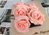 Różowy kolor 100pcs Dia7cm sztuczny pojedynczy łodyg Pe Pianka Pół otwarta róży ślub świąteczny Bridal Flower1276337