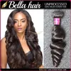 Bella Hair® Wholesale Grade 9A الماليزية الشعر موجة فضفاضة ملحقات 10pcs / lot اللون الطبيعي نسج الشعر البشري شحن مجاني