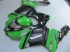 Pièces de carénage de moto pour Kawasaki Ninja ZX6R 07 08 ZX 6R 636 2007 2008 Bodywork ZX-6R Green Black Farings Set + Cadeaux KYD68