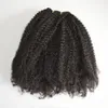 Cabelo virgem mongol afro-americano afro crespo grampo de cabelo em extensões de cabelo humano grampos pretos naturais ins G-EASY