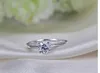 925 Sterling Silver Prong Inställning Diamantring Österrike Tjeckiska Crystal Ringengagement Squares Diamond Rings Smycken för damer Kvinna