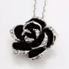 Beautiful design 18K gold CZ Crystal Flower Pendant Necklace Fashion Jewelry Party Gift Free shipping