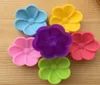 200PCS / parti 5cm Begonia blommor formade silikonformar DIY hand tvål mögel silikon kaka mögel fondant kaka dekorationsverktyg