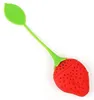 Teeblatt-Sieb, schöne Silikon-Erdbeer-Teebeutel-Kugelstäbchen, lose Kräutergewürz-Ei, Filter-Tee-Werkzeuge CB9256S