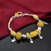 Envío gratis con número de seguimiento Venta superior 925 Pulsera de plata Orange Love Panla Pulsera Joyería de plata 10 Unids / lote 1522