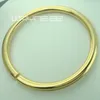 Bracciale bangle da uomo da donna in oro giallo 18 carati GF solido liscio D60mm 40g G101