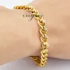 6mm New Fashion Jewelry Mens Womens Snail Link Chain 18K Yellow Gold Filled Bracelet Gold Jewellery Free Shipping C09 YB