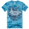 Men 3d Animal Print T-shirts Tees Creative Masculino de Creative Cotton Cotton Sport Punk Rock Manga curta Camise