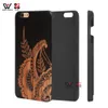 Black Phone Cases For iPhone 6 7 8 Plus 11 12 Pro Xs Xr X Max Engraving Wooden PC Custom Pattern LOGO Fashion Back Cover Shell Wholesale