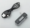 50pcs Wholesale Wireless 3.5mm Car FM Transmitter For smartphone android mobile phone with retail box