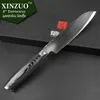 WholeHighh di qualità 5QUOT VG10 VG10 Damascus Steel Chef Kitchen cucina Santoku con manico in legno a colori forgiati Shiippin2023287