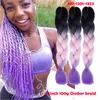 TWO TONE WHOELSALE Jumbo BRAIDS SYNTHETIC braiding hair synthetic two tone color JUMBO BRAIDS extension cheveux 24inch ombre box braids hair