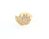 Gute Qualität Luxus Blatt 18 Karat Gold / Silber Überzogene Kristall Halskette Ohrringe Armband Ring Schmuck Sets Afrikanische Mode Frauen Party Set
