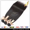 Brasilianskt mänskligt hår Virgin Straight Hair Weave Remy Human Hair Extension 3pcs / Lot Natural Color Grade 8a 10-30 tums gratis frakt