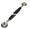 Fashion Stalinless Steel Cook Dual Double Melon Baller Ice Cream Scoop Fruit Spoon4333840