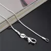 Toppkvalitet 925 Sterling Silver Snake Chain Halsband 1mm 16-24Inches Fashion Smycken Fabrikspris Gratis frakt